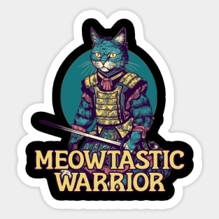 Meowtastic Warrior Sticker